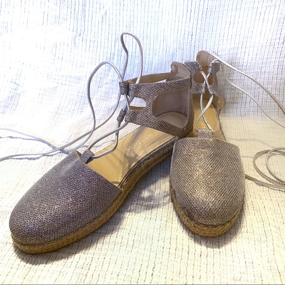 Stuart Weitzman Walkmyway Sparkle Wrap Espadrille - Picture 1 of 7